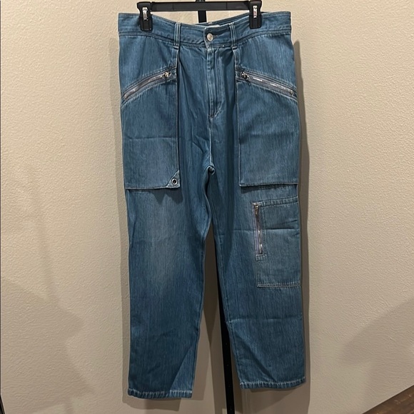 Isabel Marant Blue Flare Wide Leg Jeans - Picture 1 of 2